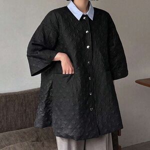 Friful black quilted lightweight jacket size L NWOT